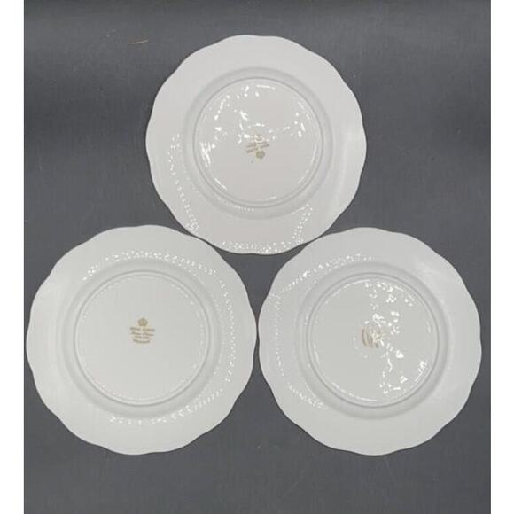 Royal Albert Braemar Bone China 6.25" Dessert Plates Set of 6 Pink Gold Fluted - Picture 10 of 13